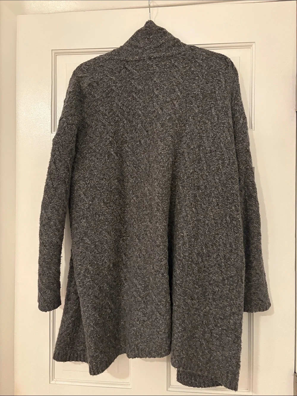 J. Jill Open-Front Shawl Collar Cardigan - Gray